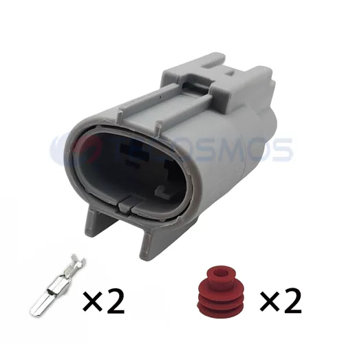 Waterproof IP66 Copper ABS/Nylon Wire Harness Electronic Fan Plug for Car 2-Pin Male 176143-6 - image 4